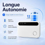Routeur 4G/5G WiFi 6 Portable avec Slot Carte SIM, Pocket WiFi Portable | MiFi 4G/5G LTE CAT6 300Mbps, Batterie 2100mAh(12h Auto