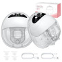 YGiTK Tire-Lait Électrique Mains Libres, Lot de 2, Forte Aspiration, 4 Modes & 12 Niveaux, Silencieux et Portable, Bride 27 mm a