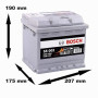 Bosch S5002 - Batterie Auto - 54A/h - 530A - Technologie Plomb-Acide - pour les Véhicules sans Système Start/Stop