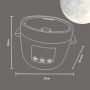 Yum Asia Tsuki Mini cuiseur à riz avec bol en céramique Shinsei (2,5 tasses, 0,45 litre) 5 fonctions de cuisson du riz, 2 foncti