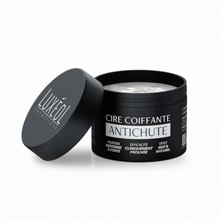 LUXÉOL - Cire Coiffante Antichute - Réduit La Chute De Cheveux de 33%* | Fixation Moyenne à Forte - 96% d'ingrédients d'origine
