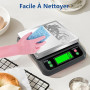 YBVXYV balance cuisine 40kg/1g Acier Inoxydable Avec 6 Unités Tare Fonction | Balance De Cuisine Professionnelle, Avec Pcs Fonct