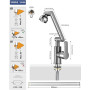 MIDINGCHAI Flexible Robinet Cuisine, Robinet Mitigeur Cuisine, Robinet Cuisine Douchette, Pivotant à 360° Mitigeur Evier en Acie