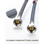 MIDINGCHAI Flexible Robinet Cuisine, Robinet Mitigeur Cuisine, Robinet Cuisine Douchette, Pivotant à 360° Mitigeur Evier en Acie