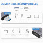 Duttek Adaptateur Femelle USB C vers Mâle USB 10Gbps, Adaptateur USBC vers A OTG Charge Rapide pour iPhone, MacBook, PC, Laptop,