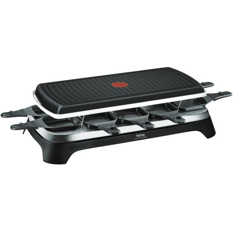 Tefal - Gourmet - Appareil à Raclette et Grill - 10 personnes - Noir | Appareil 2 en 1 pour raclette et grill - 10 coupelles ant