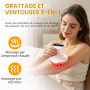 Masseur Anti Cellulite 4-en-1 Appareil de Massage sous Vide avec Thérapie par la Chaleur & LED Anti-Cellulite pour Raffermisseme