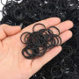 500Pièces Petits Elastiques Noirs Pour Cheveux Avec boîte Élastique à cheveux Mini élastique,Élastiques à cheveux pour femmes, e