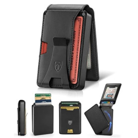 TRAVANDO SWYPE Portefeuille Pop-Up pour Homme avec Pince à Billets – Porte-Cartes avec Protection RFID pour Jusqu’à 10 Cartes –