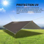 Unigear Tarp Bivouac Léger Imperméable avec Œillets pour Hamac et Camping | Bâche de tente compacte, protection pluie et soleil,