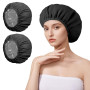 AOGOE 2 Pièces Bonnet Coiffure Chauffant, Auto Chauffante avec 2 Chouchous | Bonnets Double Couche en Aluminium pour Soins, Bonn