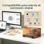 LONGER Ray5 miniS gravure laser, Machine de gravure et découpe laser CNC 5,5W classe 1 avec boîtier, Wi-Fi, arrêt d'urgence, pou