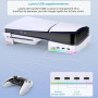 FASTSNAIL Support Horizontal avec éclairage LED RVB pour Console PS5 Slim/Pro，Base antidérapante avec 4 Ports USB, Accessoire po