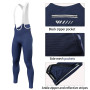 Lo.gas Pantalon de cyclisme long pour homme - Rembourré - Avec bretelles - Pantalon de cyclisme d'hiver - Élasticité - Coupe-ven
