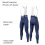 Lo.gas Pantalon de cyclisme long pour homme - Rembourré - Avec bretelles - Pantalon de cyclisme d'hiver - Élasticité - Coupe-ven