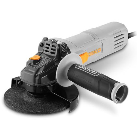 DEKOPRO Meuleuse d'Angle 800W: Ø 125mm Meuleuse d'Angle Électrique avec Poignée Auxiliaire, Capot de Protection, Écrou de Serrag
