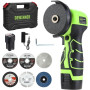 DEWINNER Meuleuse d'Angle Sans Fil 19 500 RPM - Disqueuse 76mm, 2 Batteries 2000mAh, 6 Disques de Coupe et Boîte de Transport -