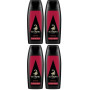 Scorpio - Gel Douche Corps Homme - Collection Rouge - Flacon 250 ml (Lot de 4)