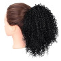 YIPFEN 1 Postiche Queue De Cheval Afro Bouclée Ponytail Cheveux Naturel Courts Extension 12 Inch