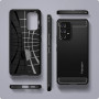 Spigen Rugged Armor Coque pour Samsung Galaxy A53 5G - Noir Mat | Finition élégante en fibre de carbone et grip latéral, Technol