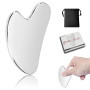 Gua Sha Visage, Guasha Acier Inoxydable | Outil Massage Visage, Grattoir de Massage de Drainage Lymphatique en Métal pour Le Vis