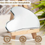 Flagest Gua Sha en Acier Inoxydable Visage, Guasha Pour Visage Metal | Outil de Massage, Effet Rafraîchissant Naturel, Pour Scul