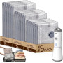 Vacbird Sac Sous Vide Vetement Aspirateur avec Pompe à Vide Sans fil Électrique, Lot de 15 (5*40x50cm, 5*40x60cm, 5*50x60cm), Sa