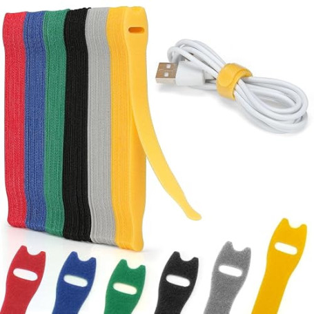 Zivacate Lot de 120 Serre Câble Réutilisables en Nylon, [150 MM x 12 MM] | Attaches de Câble Réglables à Crochet et Boucle, Gest
