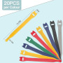 Zivacate Lot de 120 Serre Câble Réutilisables en Nylon, [150 MM x 12 MM] | Attaches de Câble Réglables à Crochet et Boucle, Gest