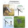 POPOSOAP 8W Aérateur solaire pour étang, pompe à oxygène solaire pour étang avec double alimentation solaire par batterie, aérat