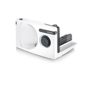 SEVERIN Trancheuse universelle 100 W, Trancheuse électrique pour découpe fine comme épaisse, Trancheuse à jambon, pain, fromage,