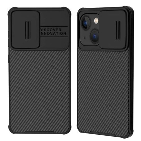 XTCASE Coque pour iPhone 13/14, Protection Caméra Étui avec Ultra Mince Coulisse Cache Objectif, Plastique Dur Housse Arrière An