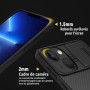 XTCASE Coque pour iPhone 13/14, Protection Caméra Étui avec Ultra Mince Coulisse Cache Objectif, Plastique Dur Housse Arrière An