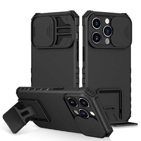 Coque pour iphone 14 pro 6.1 Pouces, Protection de la Caméra Étui avec Lentille Coulissante Couverture, 360 Degres Full Body Arm