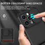 Coque pour iphone 14 pro 6.1 Pouces, Protection de la Caméra Étui avec Lentille Coulissante Couverture, 360 Degres Full Body Arm