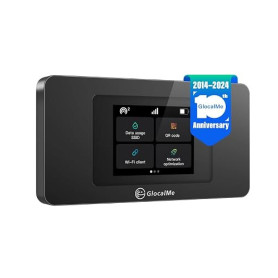 GlocalMe U3X Routeur Mobile 4G LTE Wi-FI, Aucune Carte SIM nécessaire, avec 1Go Données Globales, Batterie de 3500 mAh, Couvrant