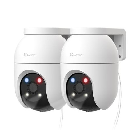 EZVIZ 5MP(3K) 2PK Caméra de Surveillance Extérieur WiFi à 360° C8c 5MP | Détection IA Humaine/Véhicule, Suivi Auto-Zoom, Alarme