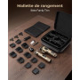 VGRPRO Kit Tondeuse Cheveux Hommes Professionnelle et Trimmer,Avec Étui EVA | Tondeuse Cheveux Sans Fil pour Coupe de Cheveux, K