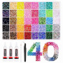 QSMGD Bedazzling Kit, 32000 Pierres en Résine 3 mm, 40 Couleurs Jelly | Strass à Coller, Dos Plat,pour Nail Art, Décoration, Cha