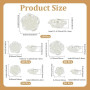 PONABEADIY 1 boîte de 170 Perles Plates en Résine Beige Camélias Blancs Opaques Cabochons Floraux Sculptés pour la Création de B