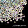 Sularpek 1440 Pièces Strass Ongle Nail Art, 2mm Cristal AB Strass Gemmes Nail Art, Visage, Décorations et Accessoires pour les O