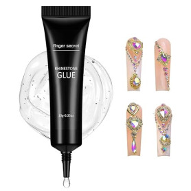 Gel à ongles 3D - 10 g - Multifonctionnel - Rhinestone Glue - Gel de construction transparent - Pour nail art 3D, sculpture, scu
