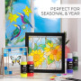 Nicpro 18 couleurs kit de peinture pour vitrail, 30 ml, peinture acrylique imperméable, peinture verre pour créations artistique