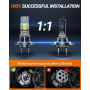 SEALIGHT S2S H7 LED Bulbs, 70,000LM Super Brighter, 6500K Pure White Ampoule H7 Bulbs with 15000rpm Cooling Fan, 70K+ Hours Life