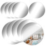 10 Pièces 15 cm Miroirs Ronds en Acrylique,Miroir Rond Plaque Autocollant | Miroirs Collant Muraux Flexible Antidéflagrant,Amovi