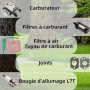 AMZSKU Kit carburateur pour STIHL FS55 FS55R FS55RC FS38 KM55 HL45 KM55R filtre à air kit pilote carburant kit bougie sept paque