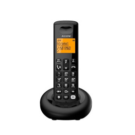ALCATEL E260 S. Voice - Téléphone Fixe sans Fil DECT avec Répondeur - Design Compact - Grand Écran Rétroéclairé - Mains Libres -