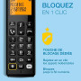 ALCATEL E260 S. Voice - Téléphone Fixe sans Fil DECT avec Répondeur - Design Compact - Grand Écran Rétroéclairé - Mains Libres -