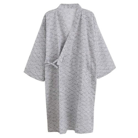 Unisxe Peignoir de Bain Kimono Japonais Chemise de Nuit Lâche Ruban pour Femme Homme Pyjama Japonais Nuisette de Chambre Vêtemen