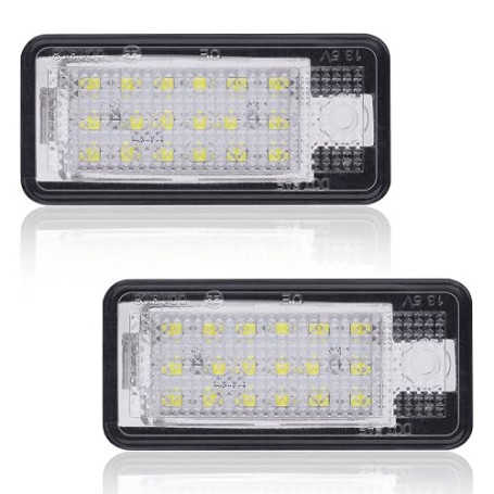 URAQT LED Éclairage Plaque D'immatriculation Auto Ampoules Super Brillant CanBus Sans Erreur 6000K Xénon Blanc 18SMD, 2PCS LED P